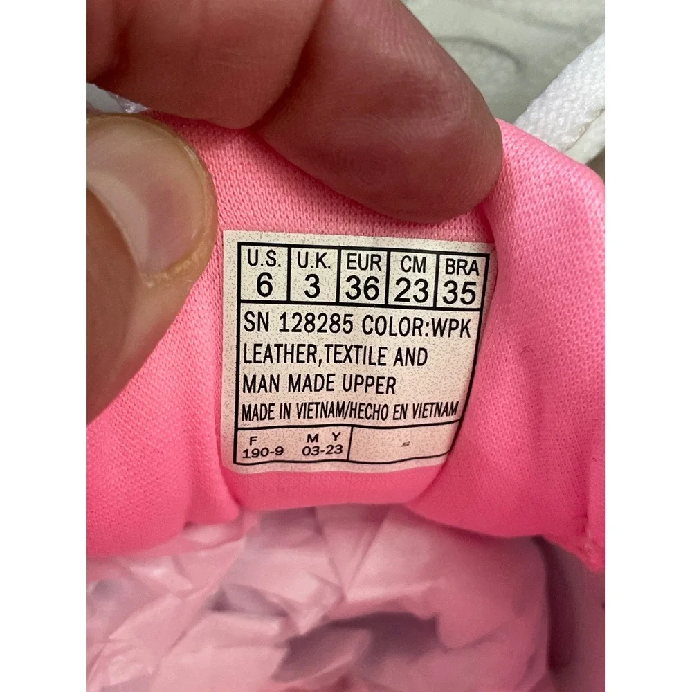 Skechers GO RUN Leather Running Shoes White Pink Accents Women's Size US 6 - Picture 6 of 7